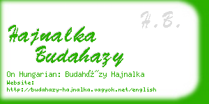 hajnalka budahazy business card